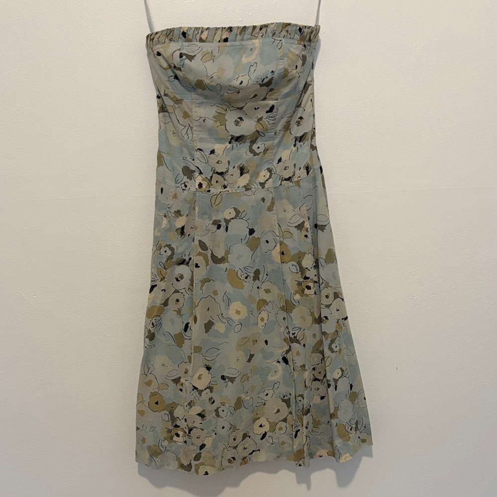 Express Floral Strapless Dress